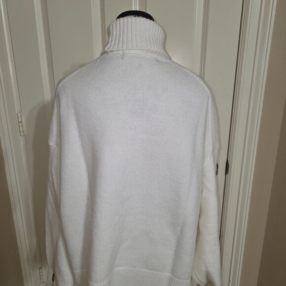 French Connection Oversized Turtleneck Sweater – Size S (Cream White) - Picture 2 of 5